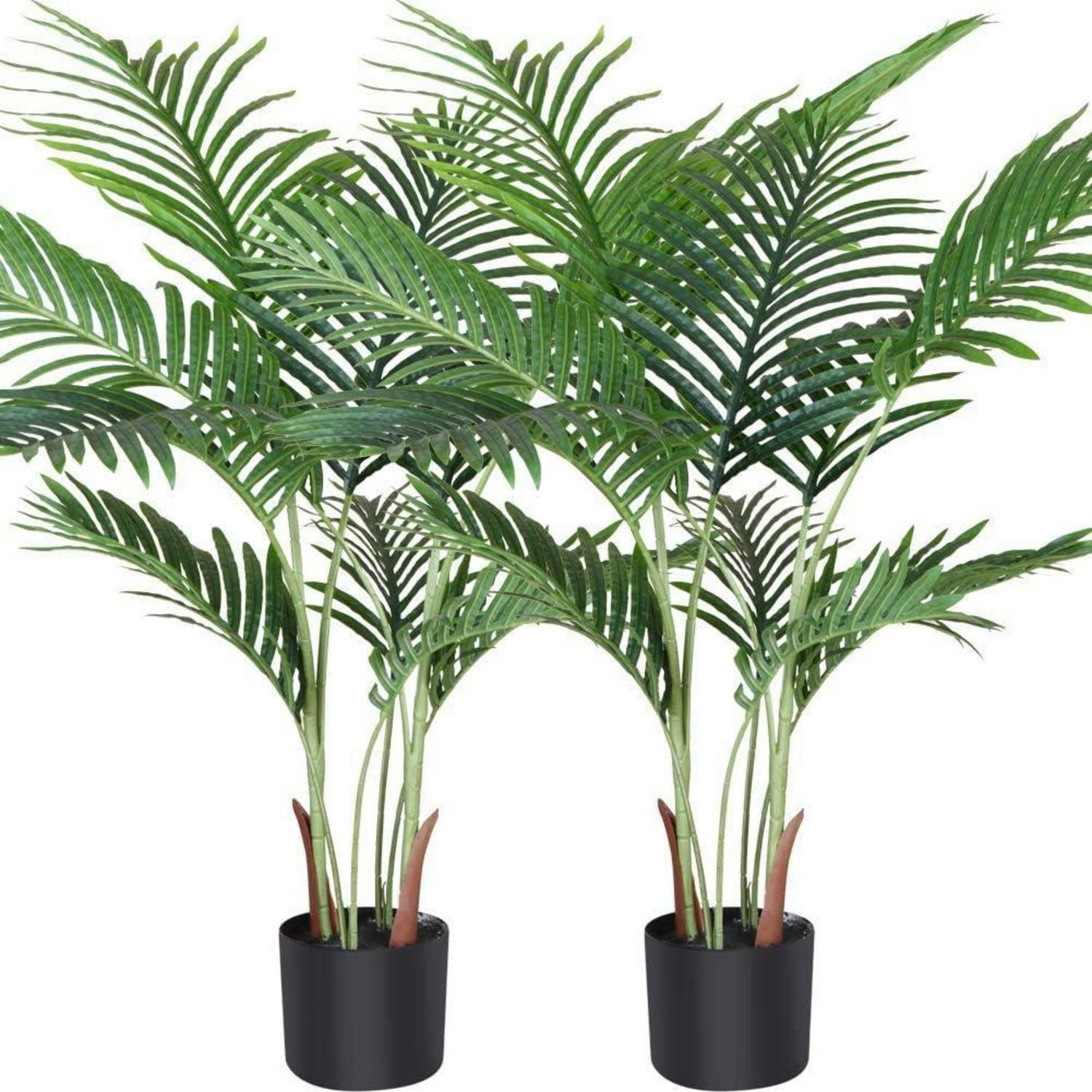 KÜNSTLICHE Palme 110 cm 2-teiliges Set - Grün, Kunststoff (109.2cm)