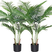 KÜNSTLICHE Palme 110 cm 2-teiliges Set - Grün, Kunststoff (109.2cm)