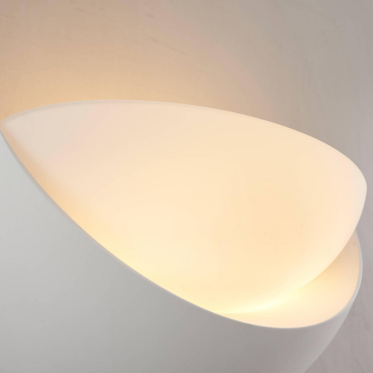 WANDLEUCHTE Gillian, Weiß, 34cm - Weiß, Glas (17/17/34cm) - KOSILUM