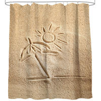 DUSCHVORHANG Sunshine 180 x 200 cm - Braun, Textil (180/200cm) - Sanilo