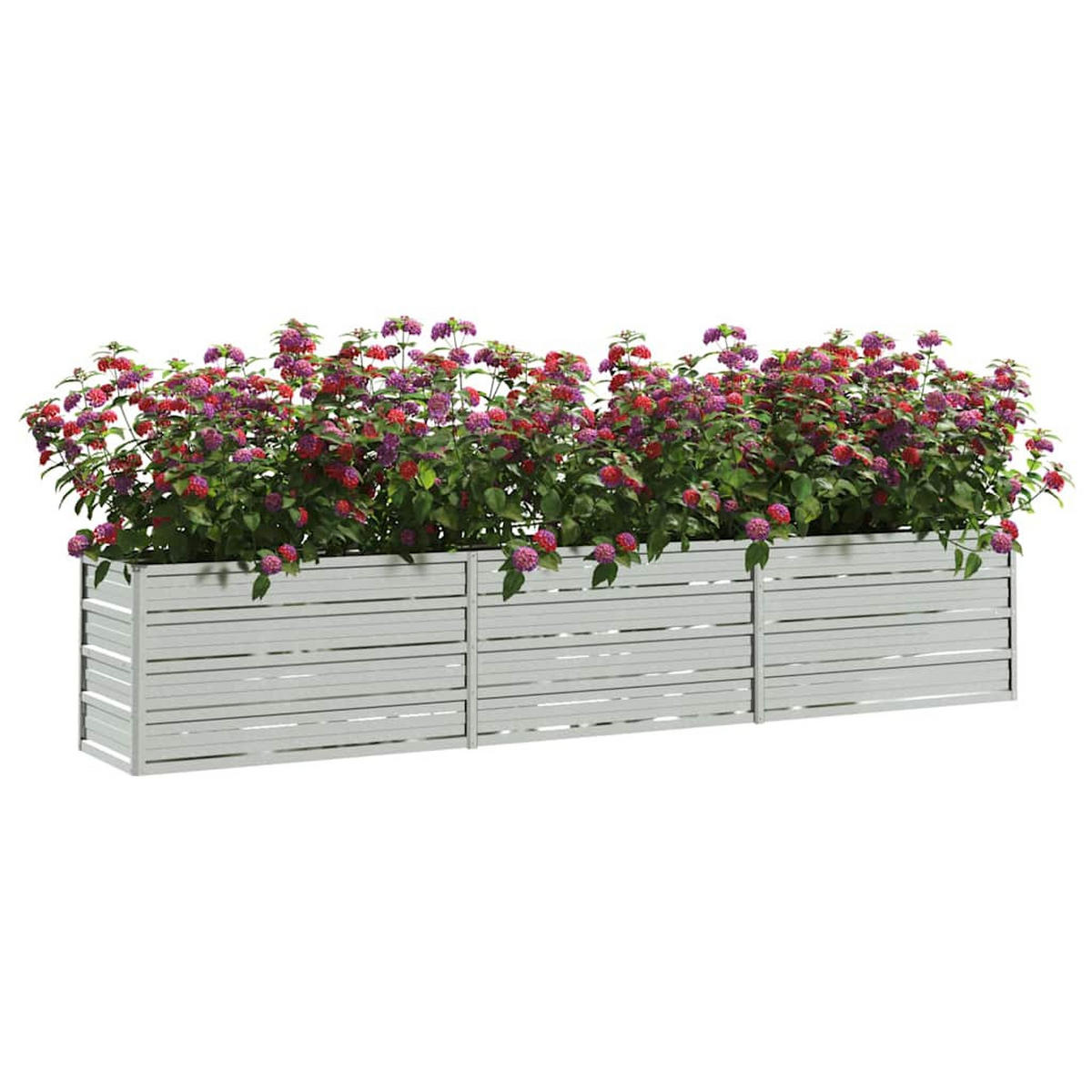 GARTEN-HOCHBEET 240x40x45 cm Verzinkter Stahl Silber - Silberfarben, Metall (240/45/40cm)