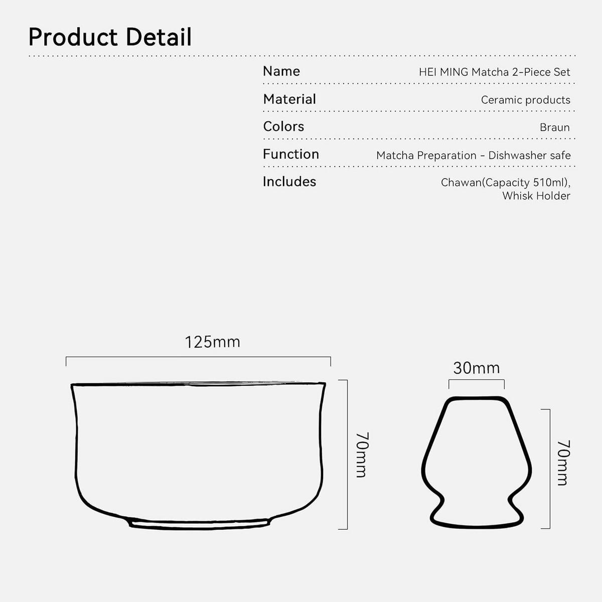 MATCHA Set 2-teilig Keramik Katzendesign 510 ml - Beige, Keramik (7/7/12.5cm)