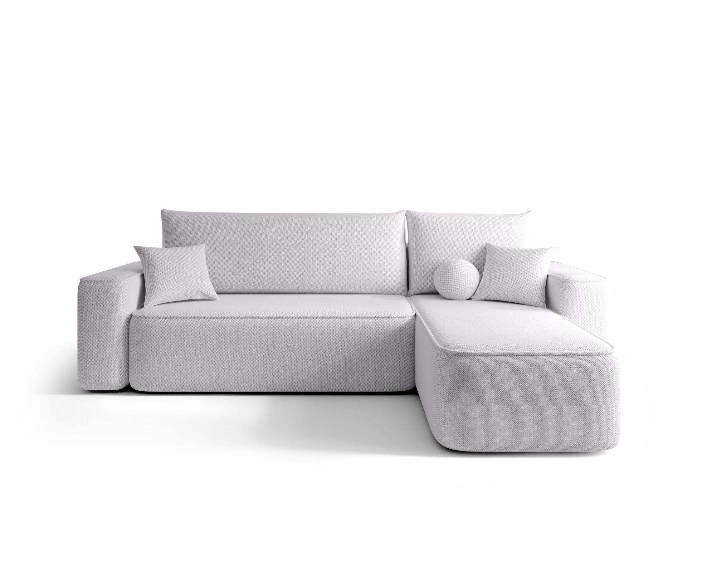 ECKSOFA mit Schlaffunktion SENNO Curio 80 Rechts - Hellgrau, Textil (250/150cm) - Bedante