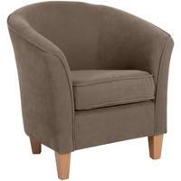 SESSEL Karine Bezug Velourstoff Buche natur / sahara - Sahara, Kunststoff (70/74/70cm) - 58aufmkessel