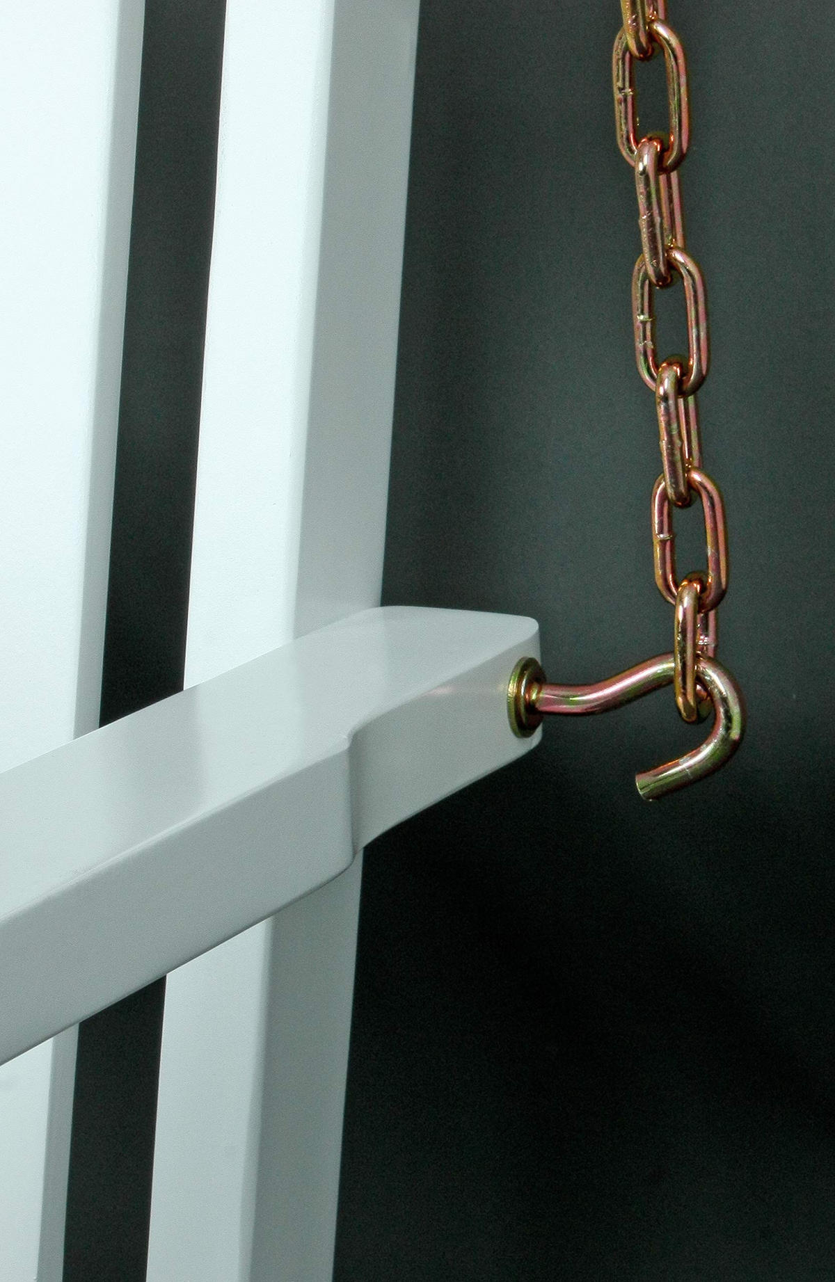 GARTEN-HÄNGEBANK Amelie Hängebank - Weiß, Holz (130/56/63cm) - DELUKE