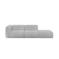 SOFA Ottomane Links MIRA-S3 296x89x70 Grau Cord - Blaugrau/Schwarz, Holzwerkstoff/Kunststoff (296/70/89cm) - ALTDECOR