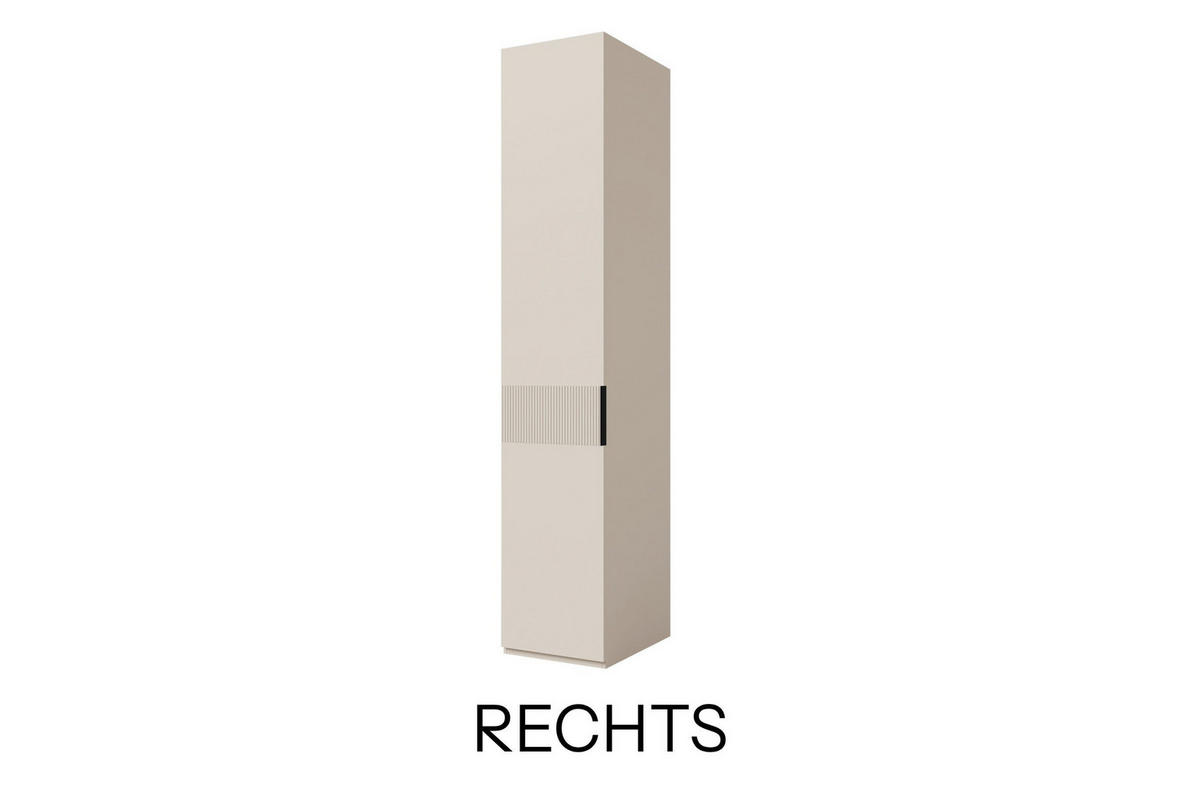 KLEIDERSCHRANK SUN 45/237/60 cm in Macadamia | Rechts - Kaschmir, Holzwerkstoff (45/237/60cm) - Deine Möbel 24