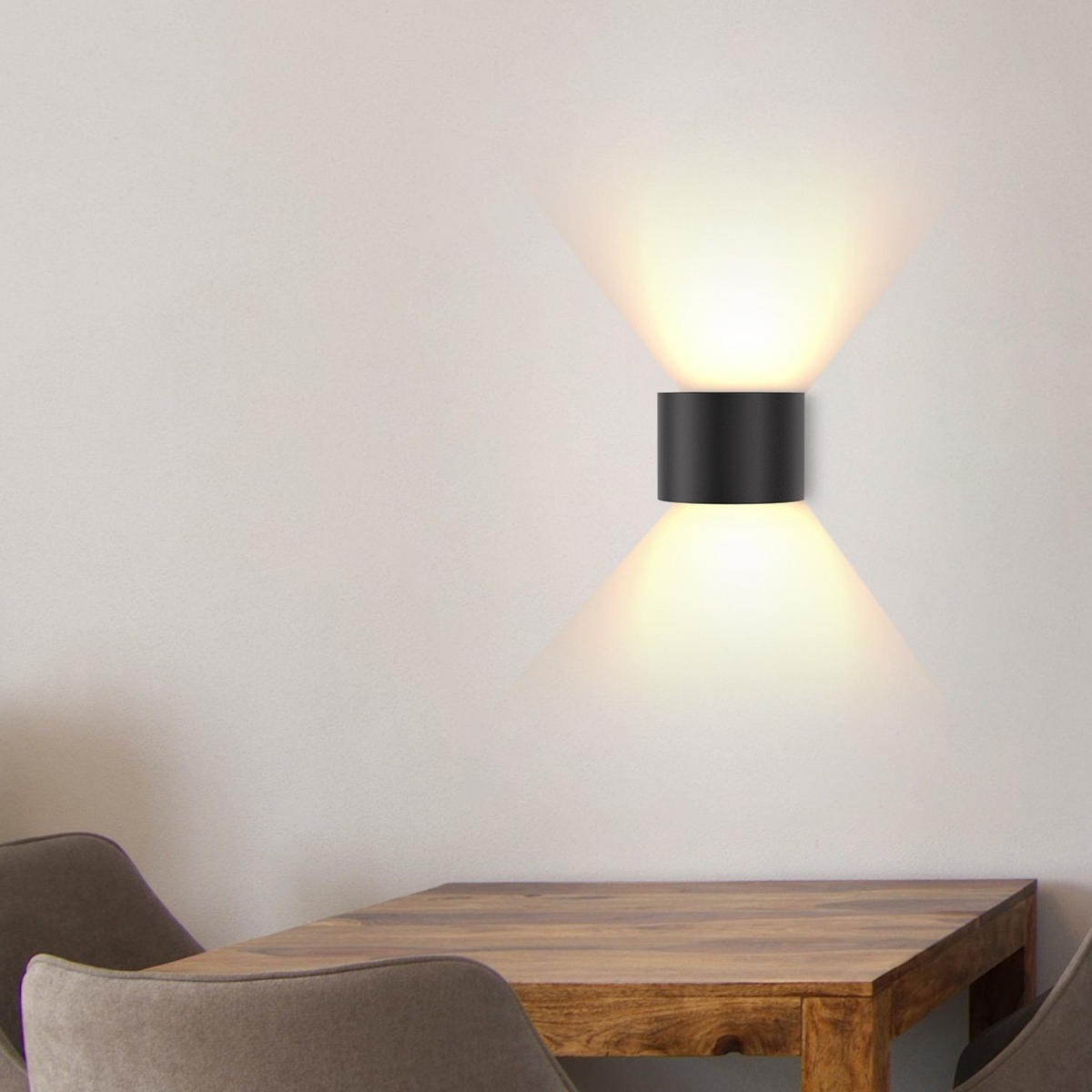 LED WANDLEUCHTE Herz - Schwarz, Metall (12/10/14cm) - Nettlife