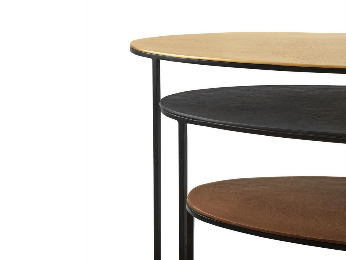 BEISTELLTISCH Emily Metall 90 cm / 35 cm Multi - Goldfarben, Metall (35/90/80cm) - Villa Möbel