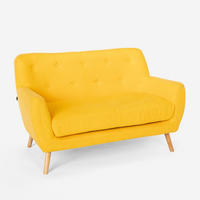 2-SITZER Irvine - Gelb - Gelb, Textil (125/82/56cm) - Pasmara