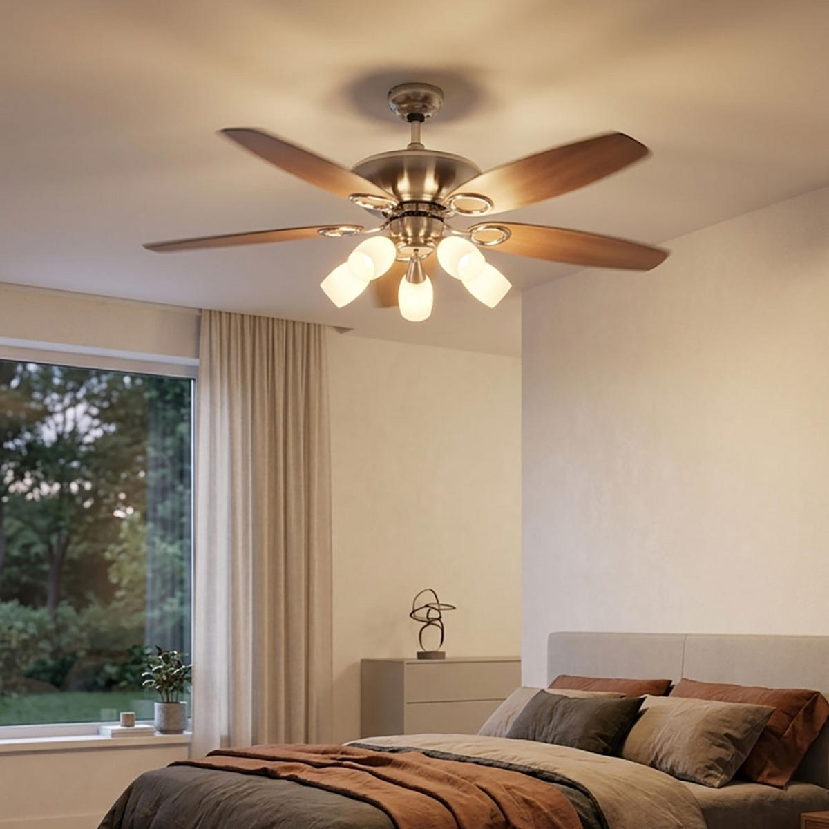 LED DECKENLEUCHTE Jerry Braun Glas - Braun, Glas (130/130/49.5cm) - Globo Lighting