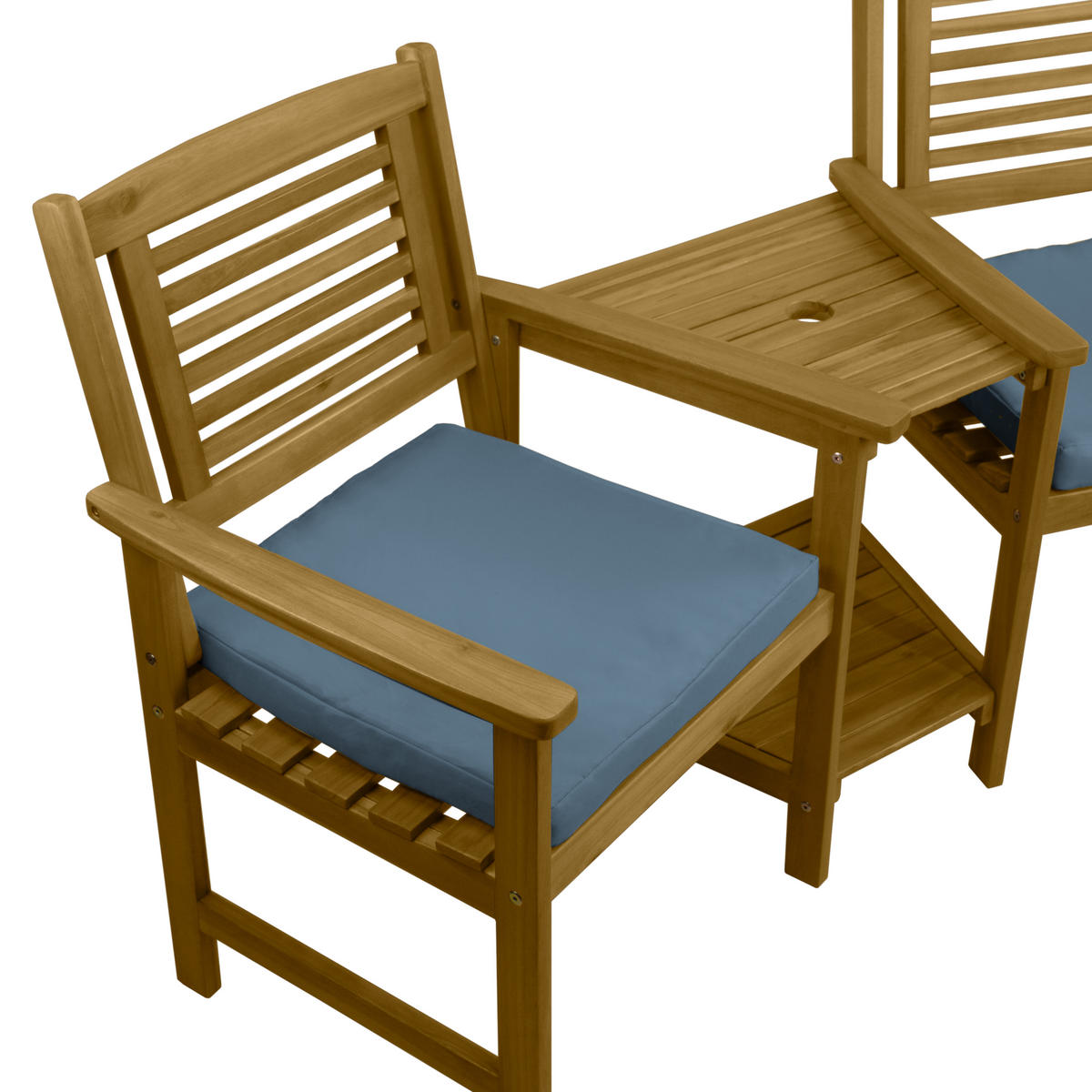 SITZGRUPPE für 2 Personen - Braun, Holz - Monstershop