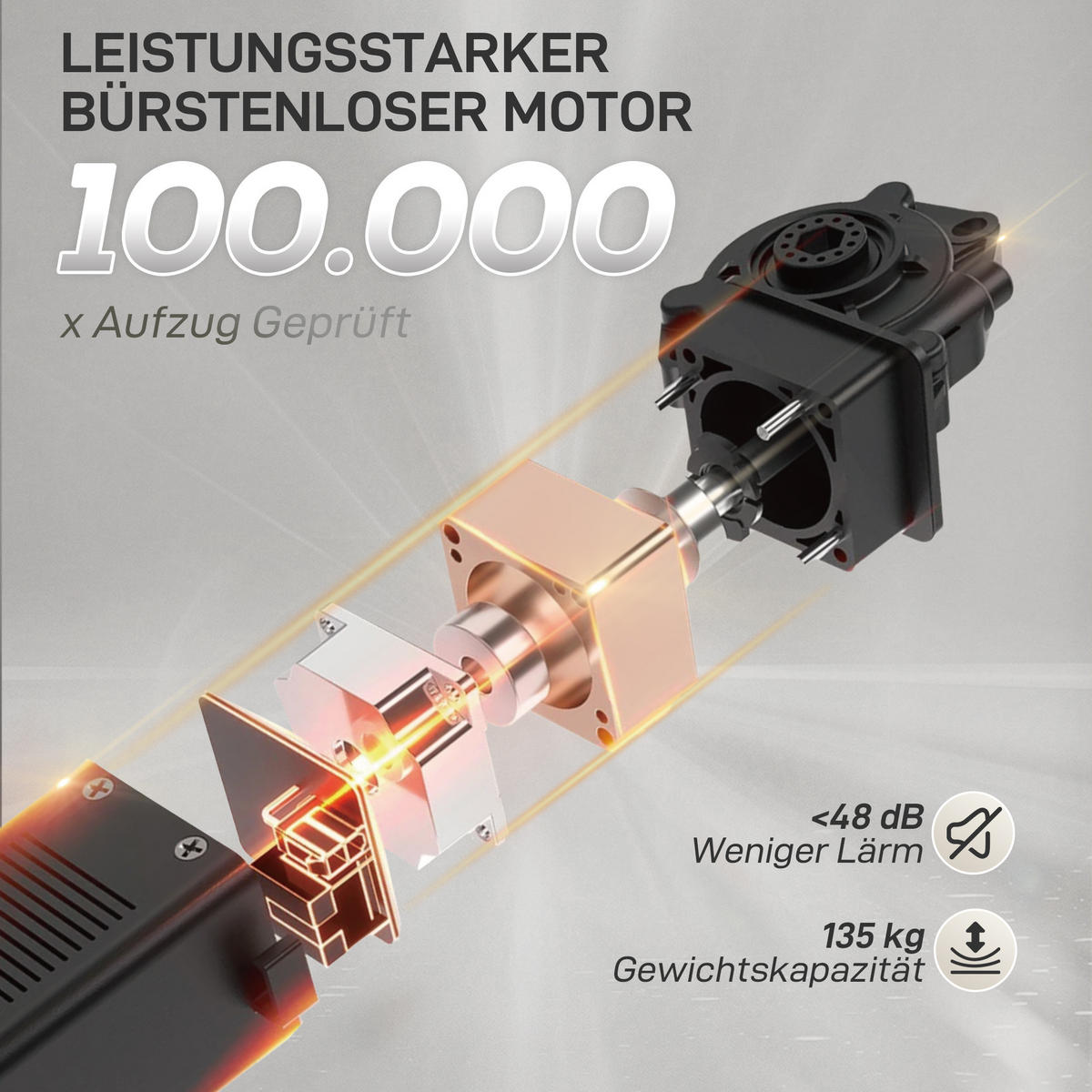 RELAXSESSEL Elektrisch Fernsehsessel mit Liegefunktion, Bürstenloser Motor Grau - Grau, Kunststoff (80/104/83cm) - HOMCOM