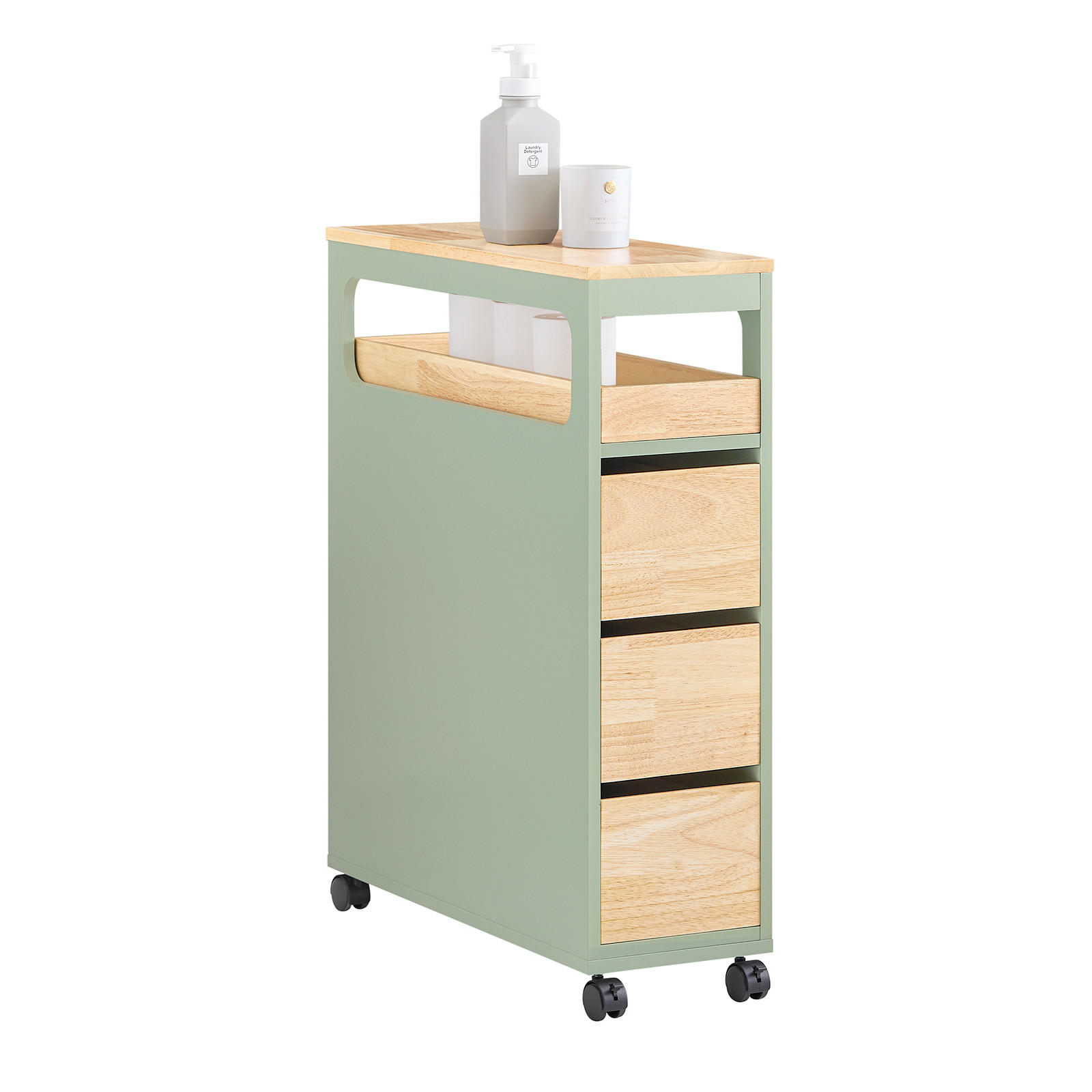 NISCHENREGAL Grün - Grün, Holz/Holzwerkstoff (24/82/65cm) - SoBuy
