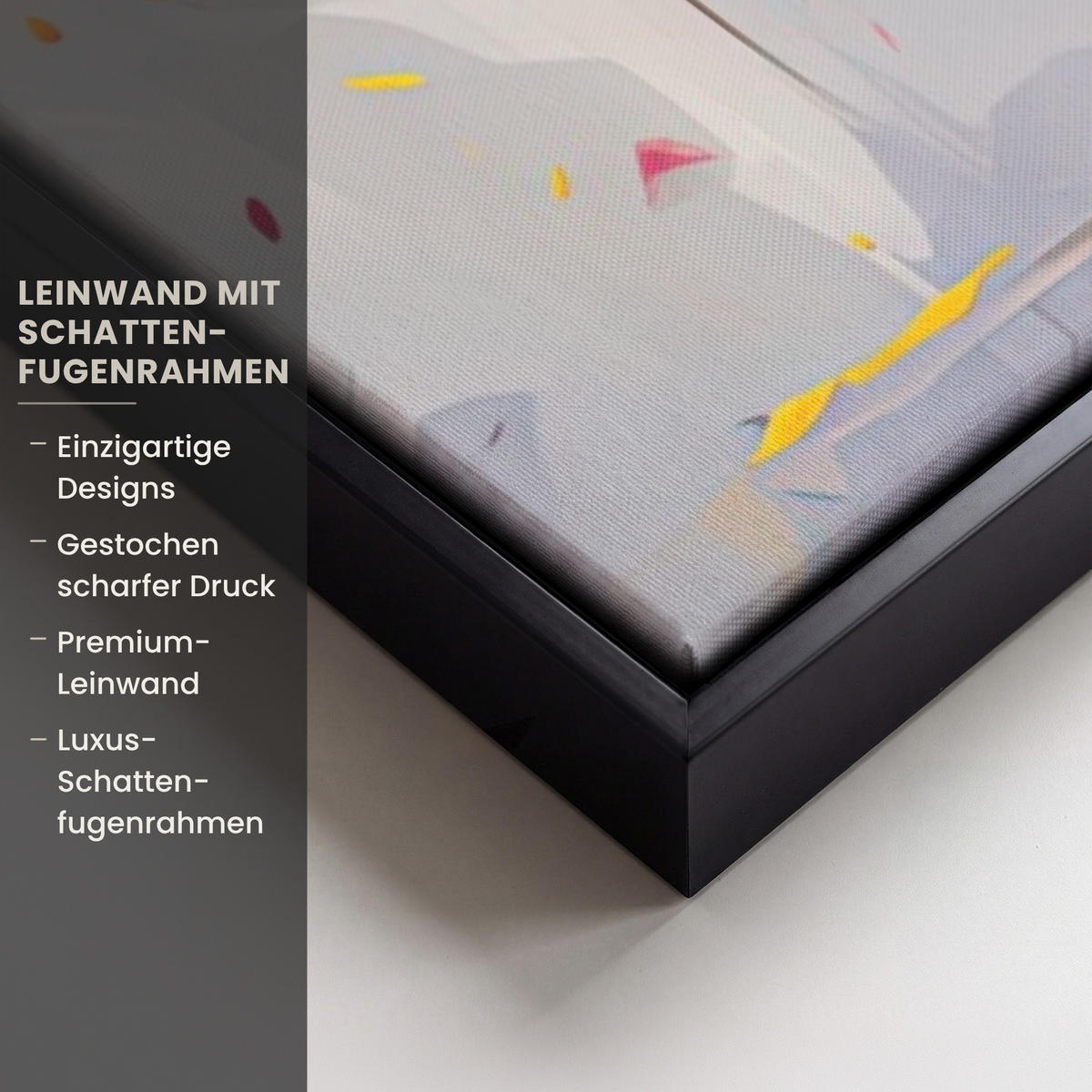 LEINWAND Bilder mit Rahmen - Aquarell - Baum - Kunst - Abstrakt - 90x60 - Multicolor, Textil (90/60cm) - MuchoWow