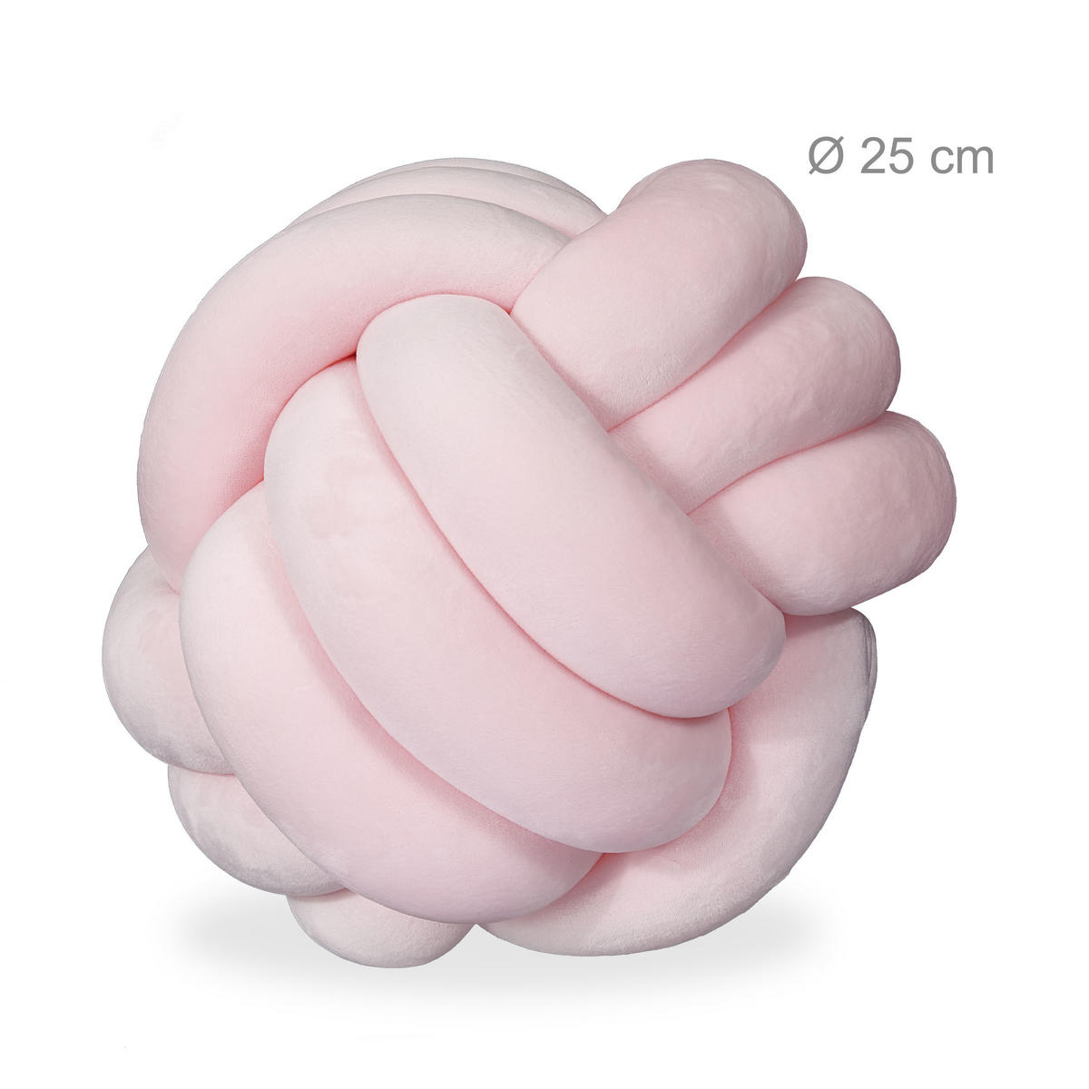 JASTUK Ružičasti čvor 25 cm - ružičasta, tekstil/plastika (25/25cm) - Relaxdays