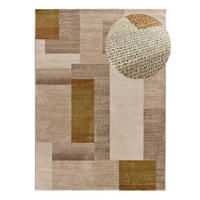 WEBTEPPICH Erdfarbe Melfi 160/230 cm - Hellbraun/Kupferfarben, Naturmaterialien/Textil (160/230cm) - Atticgo