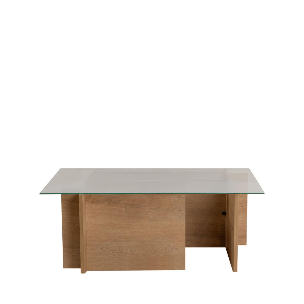 COUCHTISCH - Glas - Klares Holz - Eschefarben, Glas (105/65/40cm) - Drawer