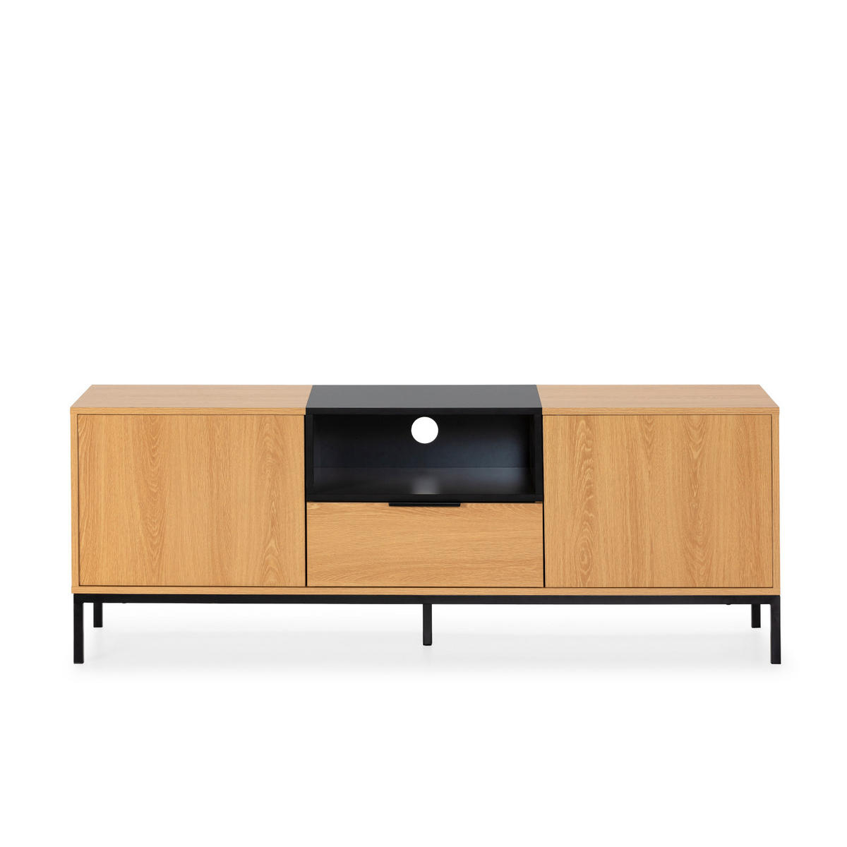 TV-ELEMENT Nieve 2 türen 1 schublade Eichenfarbe - Honigeiche, Holzwerkstoff (150/55/40cm) - VS Venta-stock