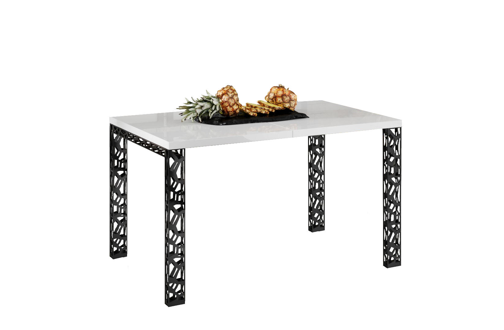 Endo-Moebel Esstisch Weiß Hochglanz 80x76x130 cm