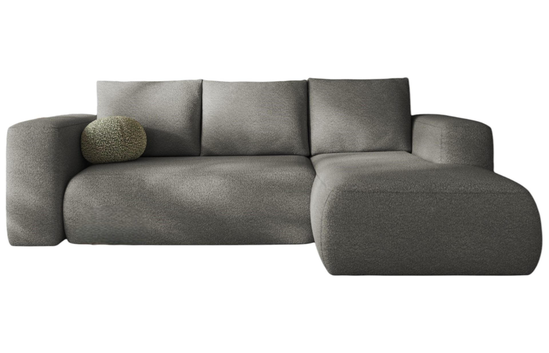 ECKSOFA LAMBI, Grau - Lambi 12 - Greige, Textil (266/114cm) - Moderno Meble
