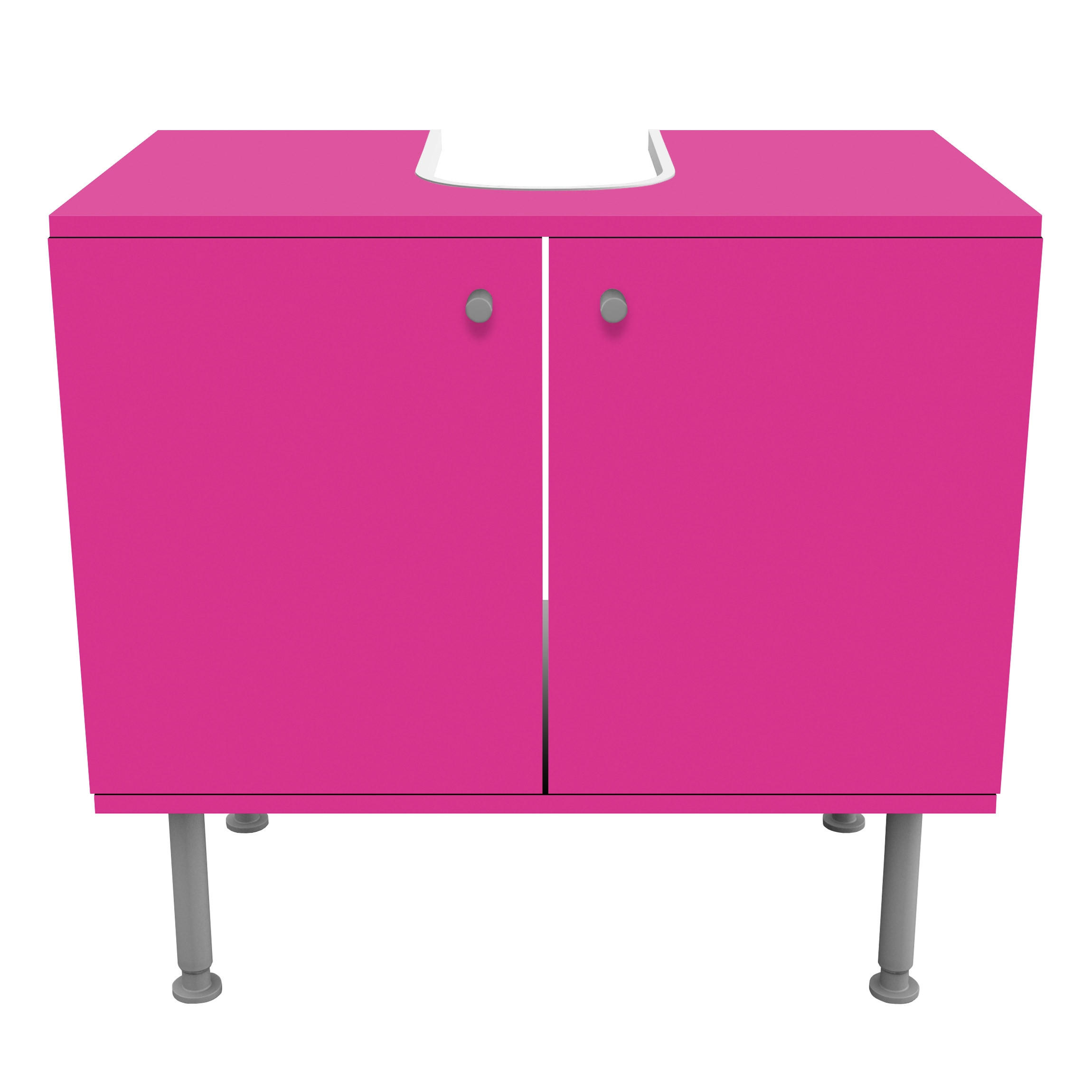 WASCHBECKENUNTERSCHRANK Colour Pink 60/55/35 cm - Pink, Holzwerkstoff (60/55/35cm) - Bilderwelten