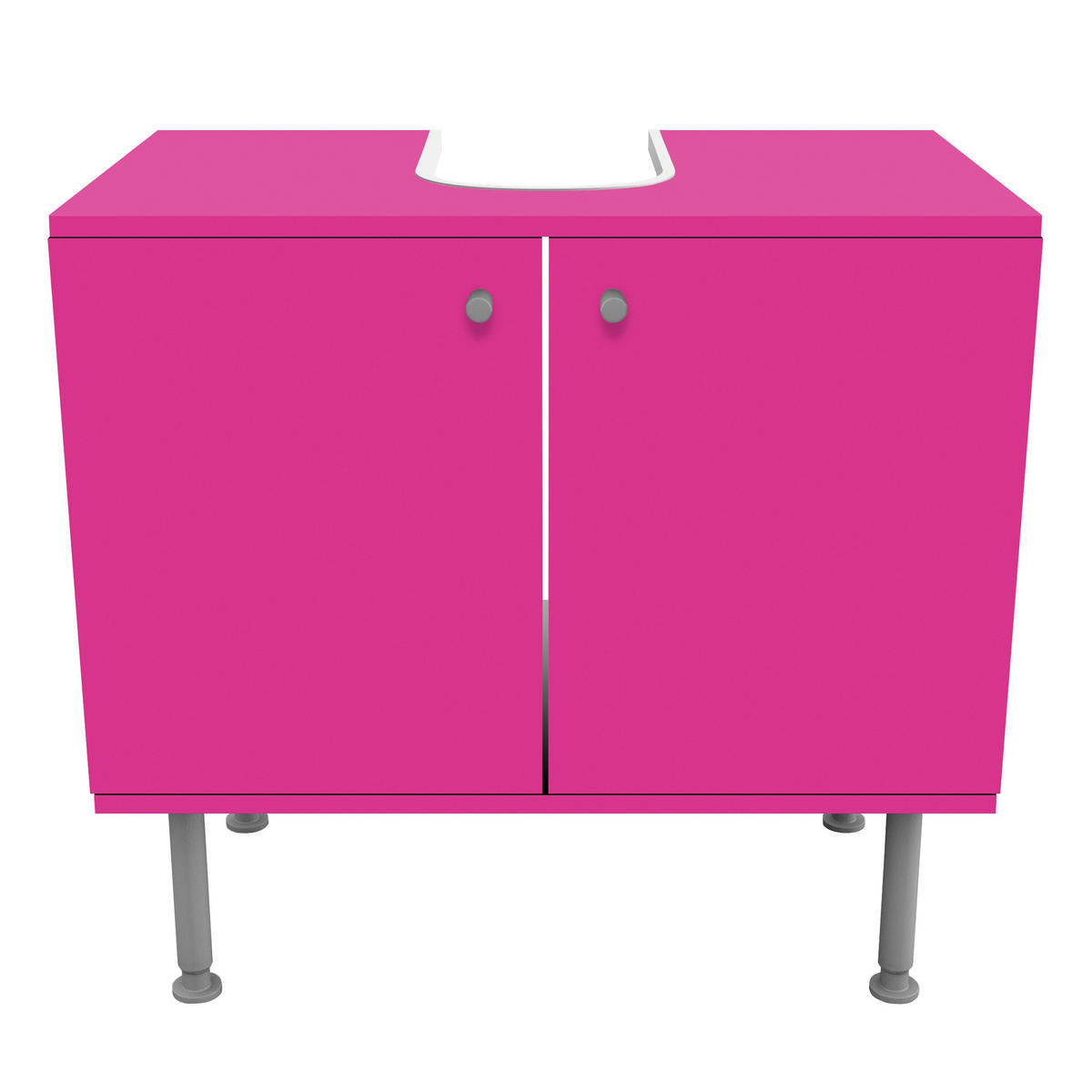WASCHBECKENUNTERSCHRANK Colour Pink 60/55/35 cm - Pink, Holzwerkstoff (60/55/35cm) - Bilderwelten