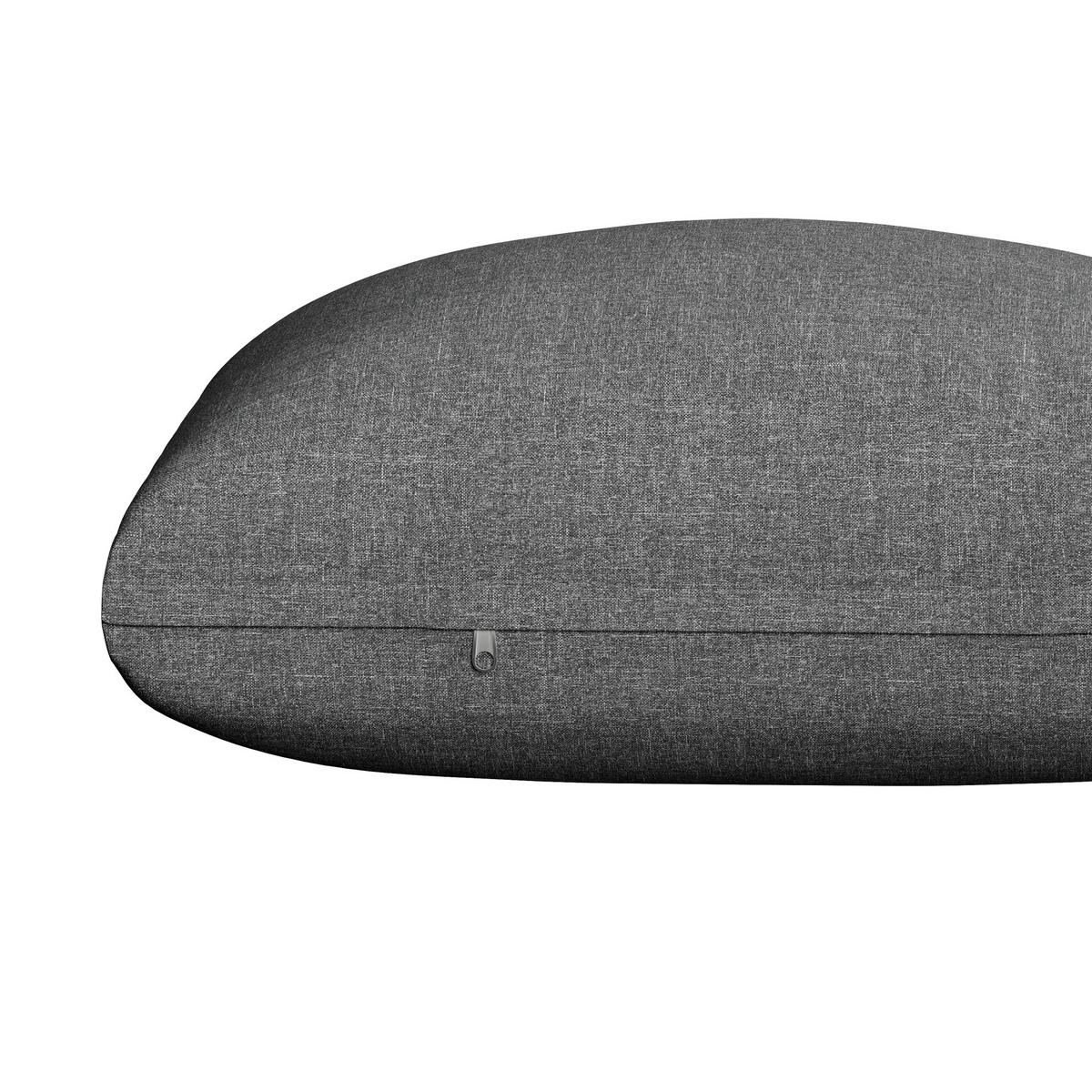 GARTEN-LOUNGE-SET 123/68/86 cm grau aus Metall und Polyester mit 2 Tischen - Grau, Metall - OKWISH