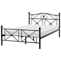 BETT mit Lattenrost 120/200 cm Schwarz Rodez - Schwarz, Metall (120/200cm) - Beliani