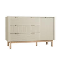 DJEČJA KOMODA Miloo Šampanjac - bež, drvni materijal (144.5/90.5/52.5cm) - Petits-meubles