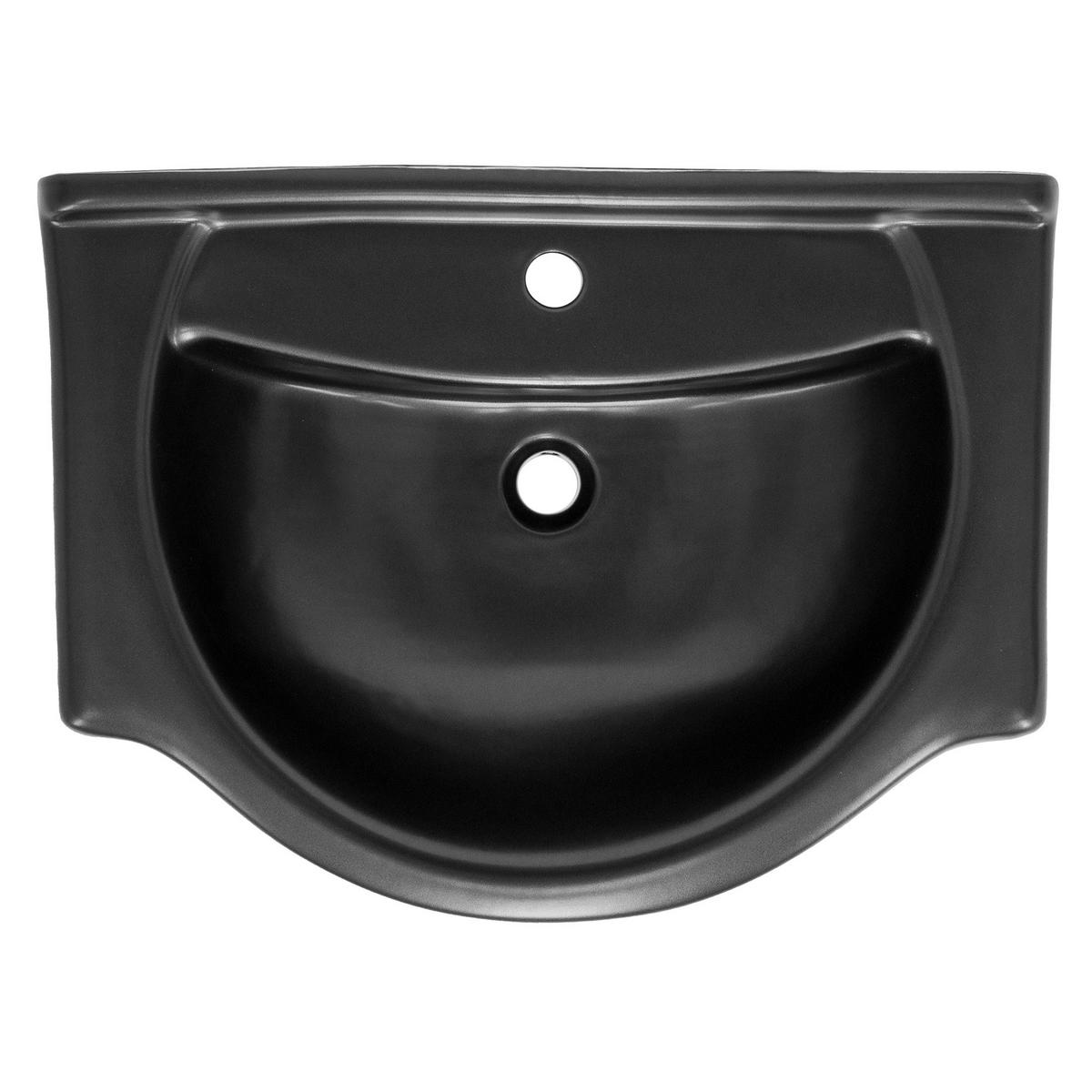 WASCHBECKEN - Schwarz, Keramik (51.5/21.5/67.5cm) - ML-DESIGN