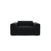 SESSEL Texturierter Samt Anthrazit 130cm - Dunkelgrau/Anthrazit, Textil (130/67/97cm) - Sia Home