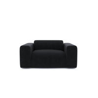 SESSEL Texturierter Samt Anthrazit 130cm - Dunkelgrau/Anthrazit, Textil (130/67/97cm) - Sia Home