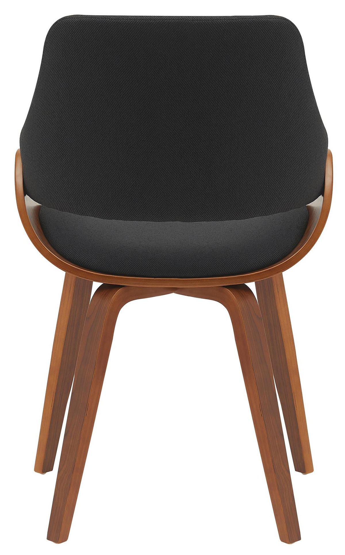 ESSZIMMERSTUHL Stoff walnuss/schwarz - Walnussfarben/Schwarz, Holz/Textil (52/86/54cm) - CLP