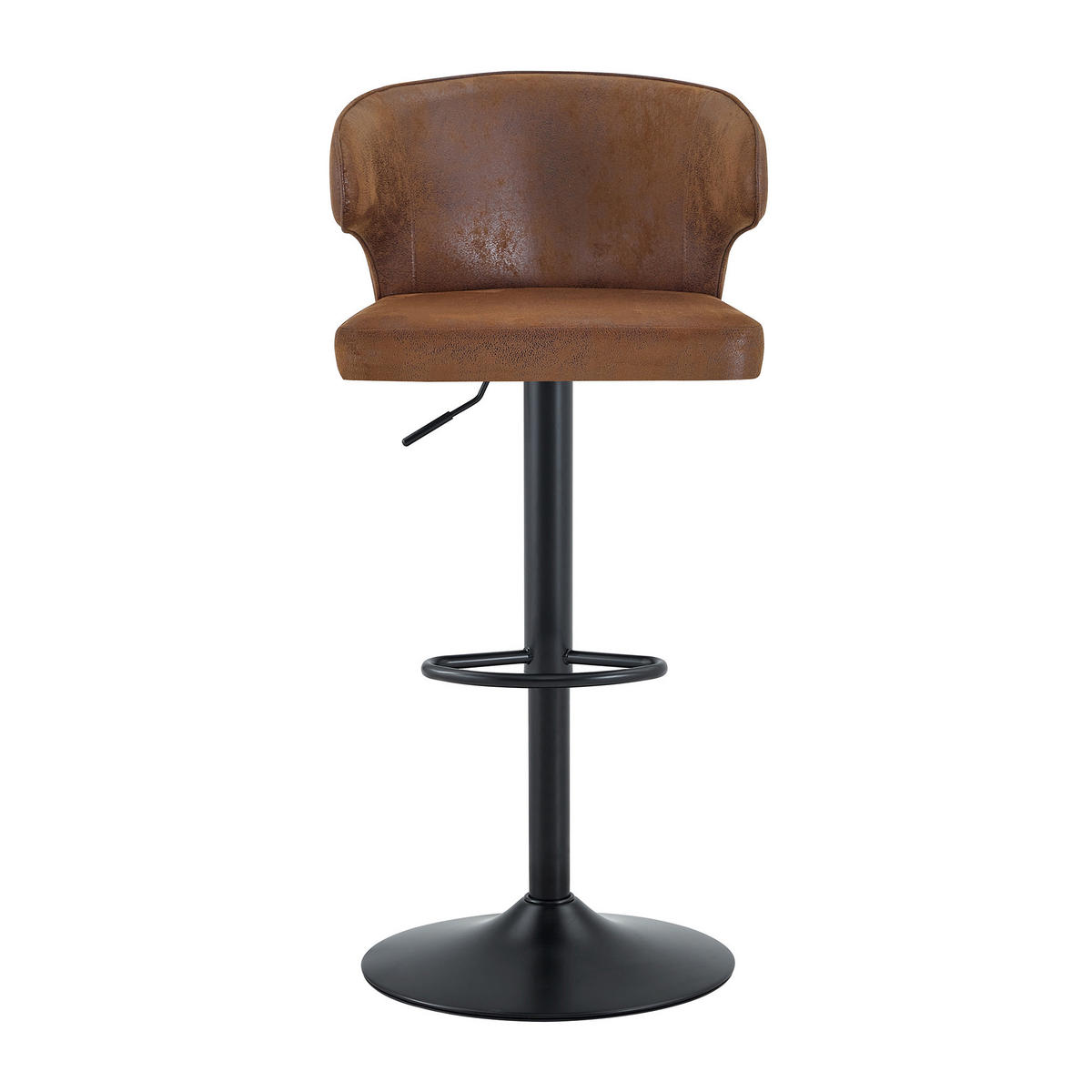 BARHOCKER DE-36730 2er-Set höhenverstellbar mit 360°-Drehung und Tech-Stoff Schwarz - Braun, Metall (45/110/49.7cm) - ComfortXL