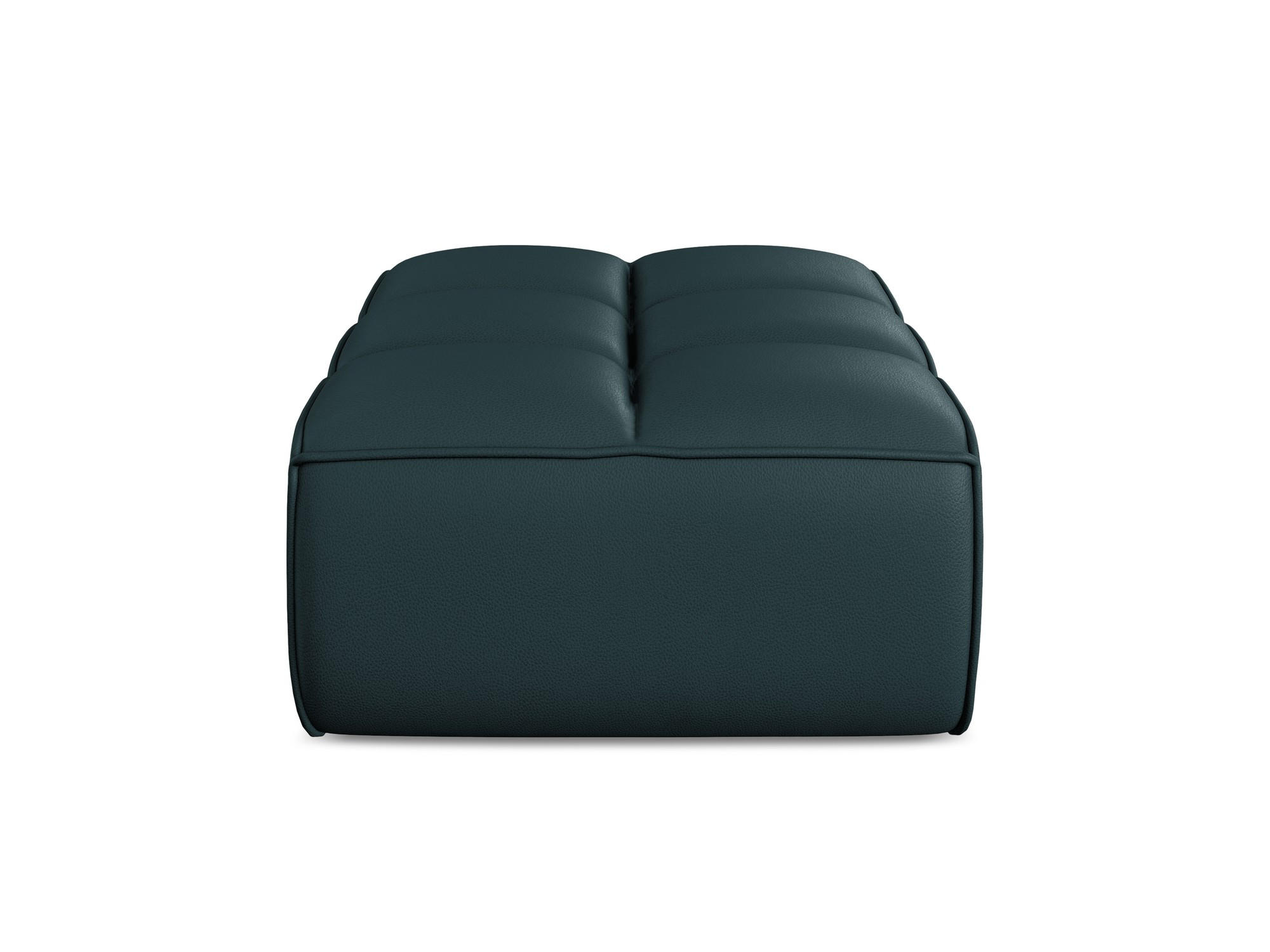 POUF Kunstleder Blau - Blau/Petrol, Leder/Kunststoff (80/43/93cm) - Makamii