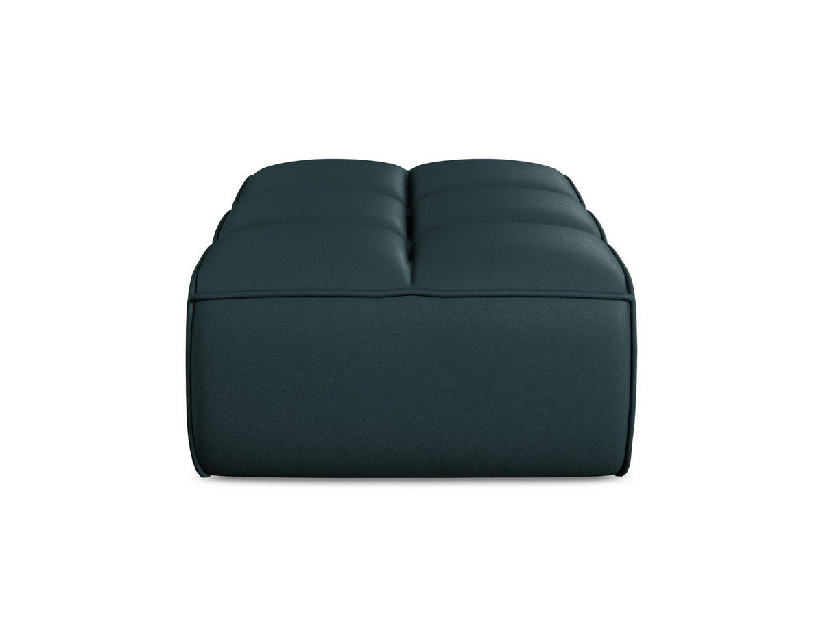 POUF Kunstleder Blau - Blau/Petrol, Leder/Kunststoff (80/43/93cm) - Makamii