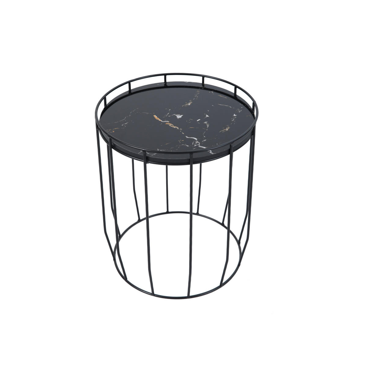 BEISTELLTISCH 3er Set PASI Schwarz - Schwarz, Kunststoff (40/40/43cm) - SVITA