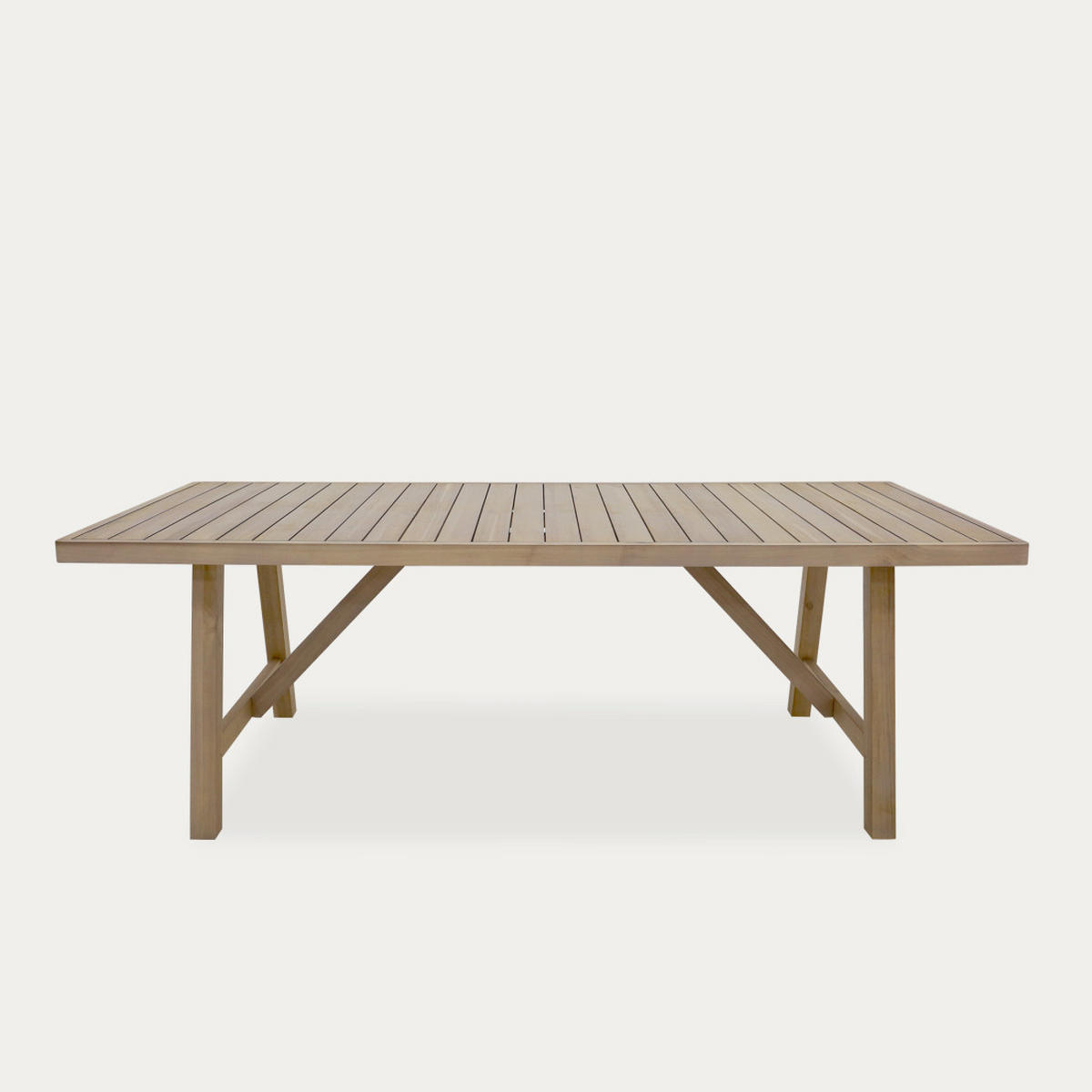 GARTENTISCH Luzon Natur 100 x 220 - Braun, Holz (100/220/75cm) - Kenay Home