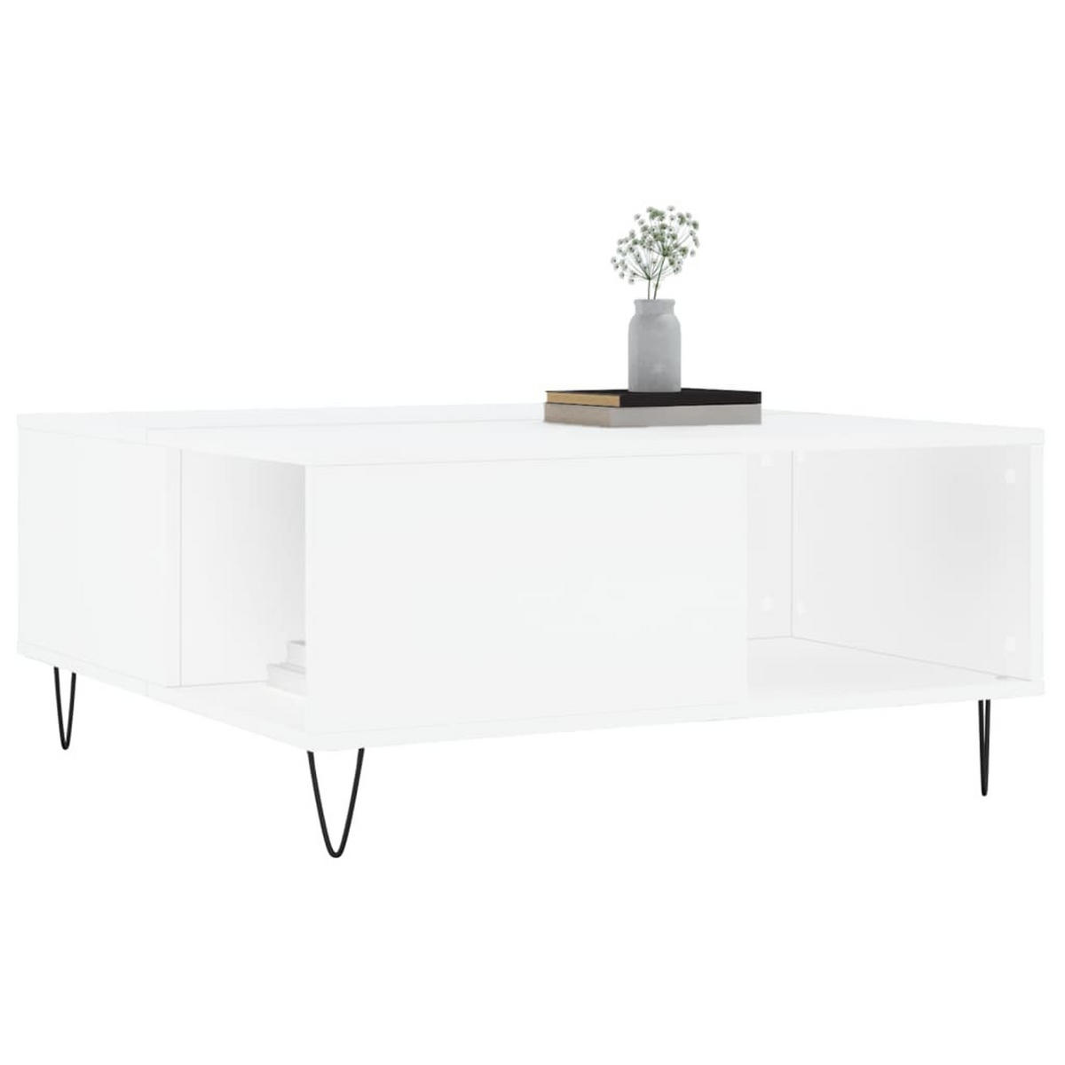 COUCHTISCH Weiß 80x80x36,5 cm Holzwerkstoff - Weiß, Holzwerkstoff (80/80/36.5cm) - furnicato