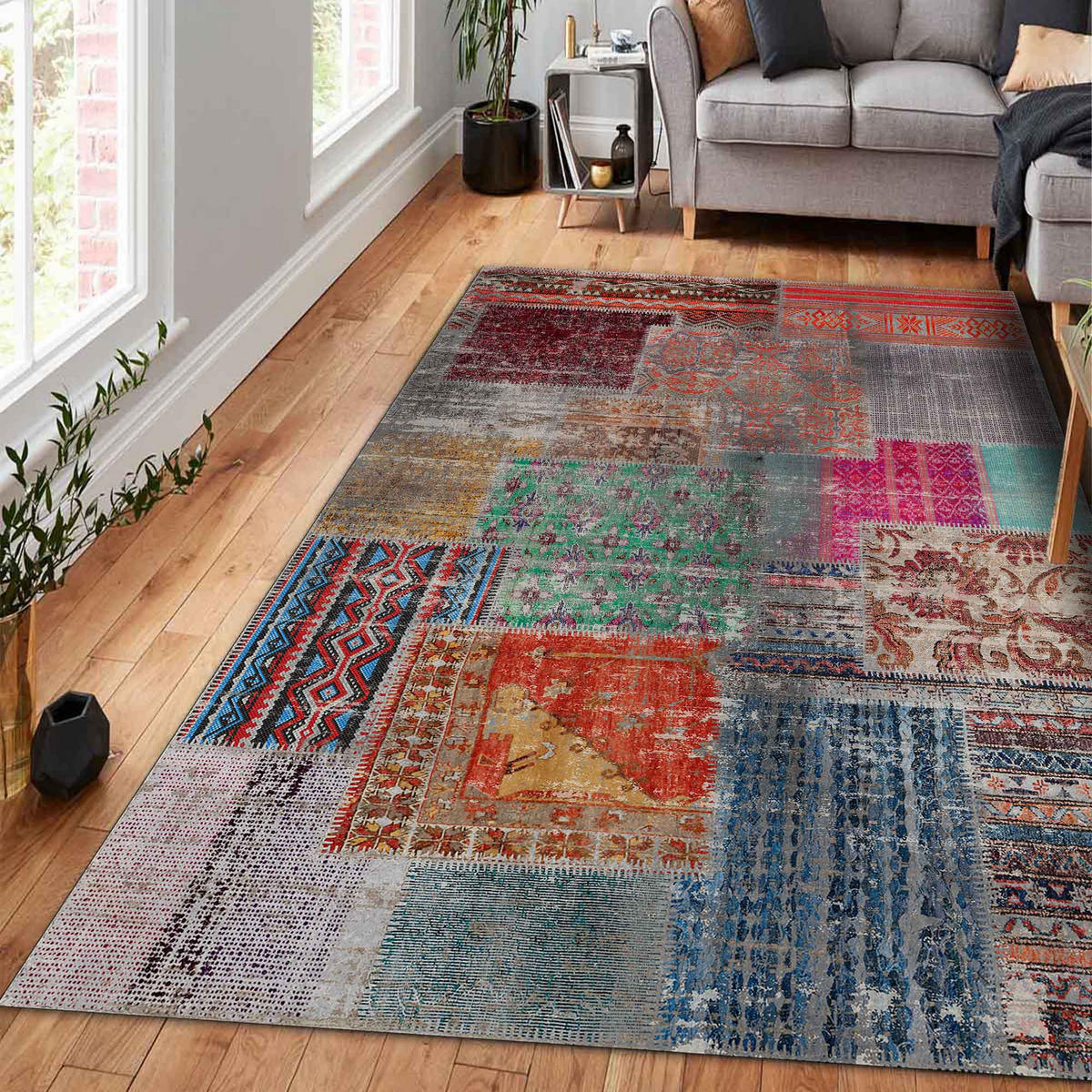 TEPPICH Denise 120X180 cm - Multicolor, Textil (120/180cm) - Bamyum
