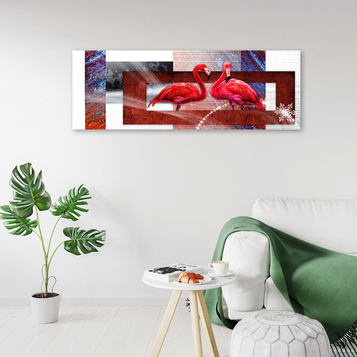 KUNSTDRUCK Rot 120/40 cm - Rot, Textil (120/40cm) - KUNSTLOFT