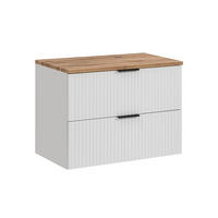 PODUMIVALNIŠKA OMARICA 80.6cm Adriel Bela - bela, leseni material (80.6/59/46cm) - Petits-meubles