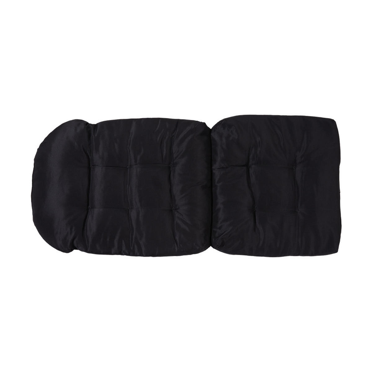 STUHLKISSEN aus Polyester PP-Baumwolle in Schwarz Wasserfest 125 x 53 cm - Schwarz, Textil (53/125cm) - Livingandhome