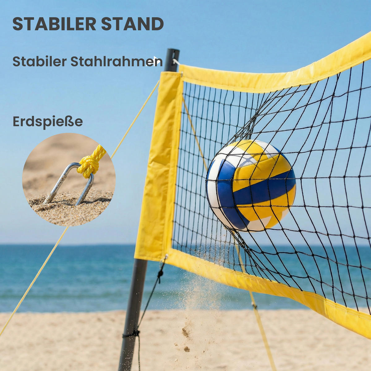 SADA na badmintonová síť, ocel, nylon, černá - černá, kov (100/950cm) - SPORTNOW