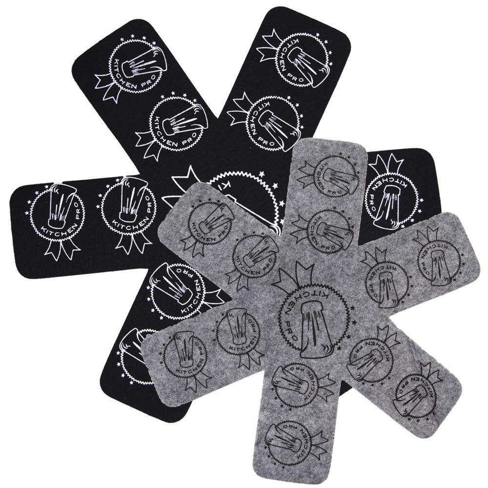 PFANNENTRENNER Filz-Schutz 2-teilig Grau - Grau, Textil (32/0.5/32cm) - Orion 