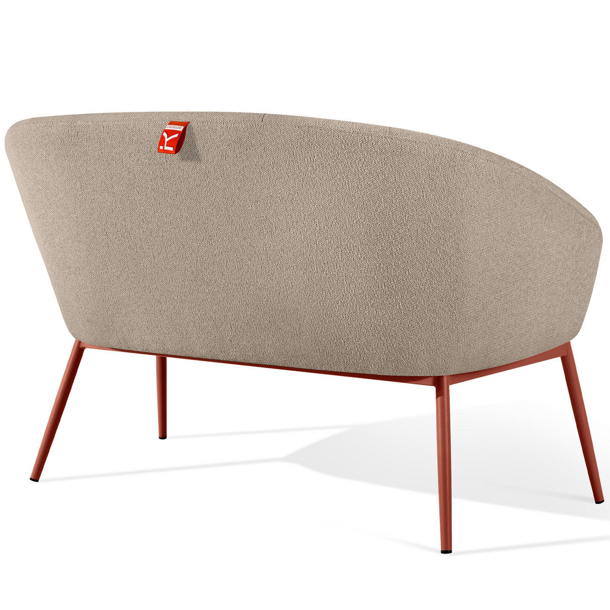 GARTENSOFA SOLIS - Hellbraun, Textil/Metall (118/76/66cm) - KONSIMO®