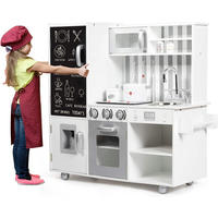 KINDERKÜCHE Weiß - Weiß, Holz (32/80/83cm) - COSTWAY