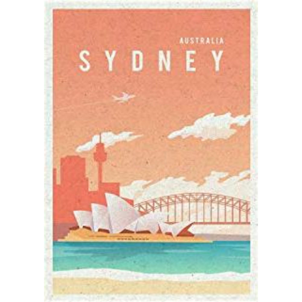 POSTER Sydney Stadtfarben A3 Rahmenlos - Klar, Papier (29.7/5/42cm) - Nacnic