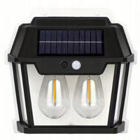 SOLARLAMPE für Außen mit Bewegungsmelder - Schwarz, Kunststoff (6.5/17.5/18.7cm)